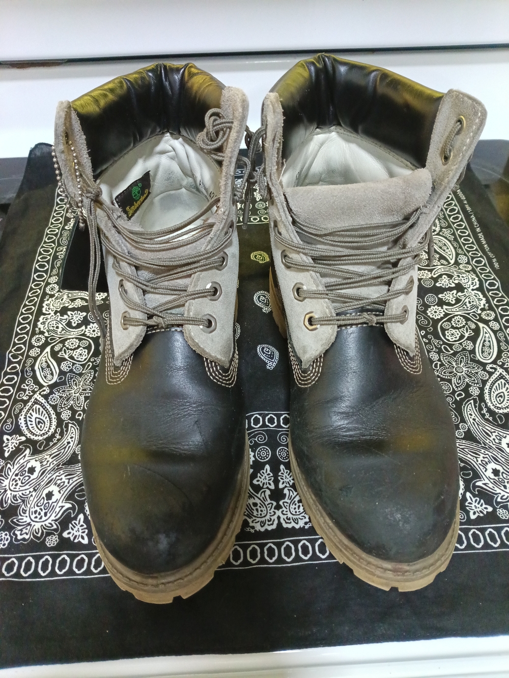 Men's Brown Leather and Suede Lace-Up Boots